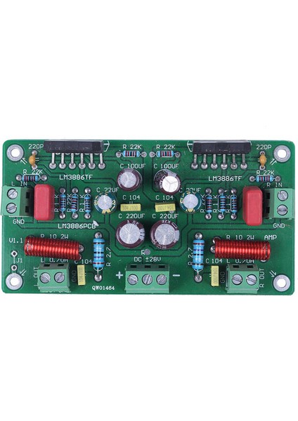 2pcs Montajlı 68W+68W Hifi LM3886TF Stereo Amplifikatör TDA7388 Amplifikatör Ses Amplifikatörü (Yurt Dışından)