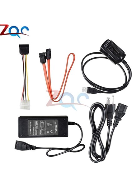 Sata Pata Ide Sürücü Sabit Disk HDD SSD 2.5 Için USB Adaptör Dönüştürücü Kablosu (Yurt Dışından)