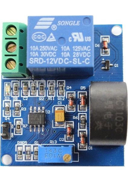 5A Aşırı Akım Koruma Sensörü Modülü Ac Akım Algılama Sensörü 05V,12V,24V Röle (Yurt Dışından)