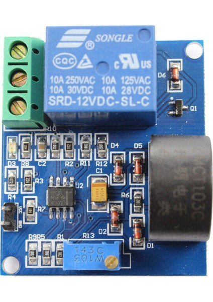 5A Aşırı Akım Koruma Sensörü Modülü Ac Akım Algılama Sensörü 05V,12V,24V Röle (Yurt Dışından)
