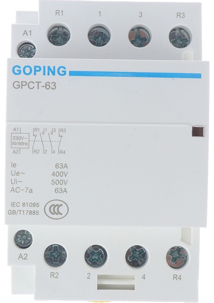 4p 63A 2nc 2no 220V 400V~ 50/60HZ Din Rayı Ev Ac Kontaktörü (Yurt Dışından) fiyatları