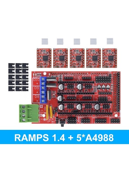 Ramps 1.4 Kit Kontrol Paneli Yazıcı Kontrolü 5 Adet A4988 Veya DRV8825 Sürücü Modülü ile (Yurt Dışından)