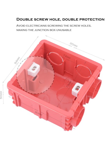 Rovf - Anahtar Kutusu - 86*86MM - Duvar Anahtar Alt Prizi - Pvc Buat - Tek Taban (Yurt Dışından) modelleri