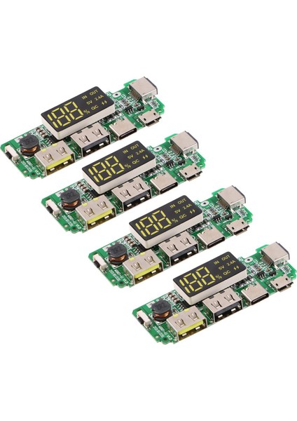 Adet 18650 Şarj Kartı Çift USB 5V 2.4A Mobil Güç Bankası Modülü Aşırı Şarj Aşırı Deşarj Kısa Devre Koruması ile 186 50 Lityum Pil Şarj Cihazı Kartı, Şarj Kartı (Yurt Dışından)