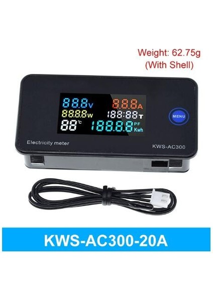 Ac 50-300 V Voltmetre Ampermetre Kws Güç Enerji Ölçer LED Dijital Ac Wattmetre Elektrik Ölçer Sıfırlama Fonksiyonu ile 0-100A (Yurt Dışından)