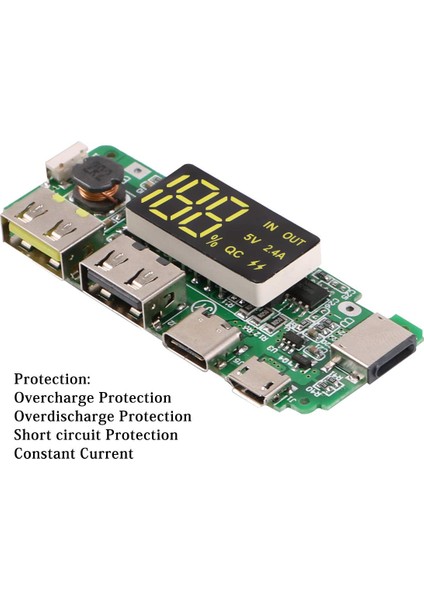 Adet 18650 Şarj Kartı Çift USB 5V 2.4A Mobil Güç Bankası Modülü Aşırı Şarj Aşırı Deşarj Kısa Devre Koruması ile 186 50 Lityum Pil Şarj Cihazı Kartı, Şarj Kartı (Yurt Dışından)
