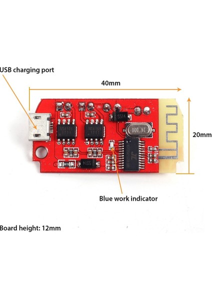 CT14 Mikro 4.2 Stereo Bluetooth Güç Amplifikatörü Devre Kartı Modülü 5VF 5W+5W Boşta Ses Kutusunu Takmak Için Şarj Bağlantı Noktası (Yurt Dışından)