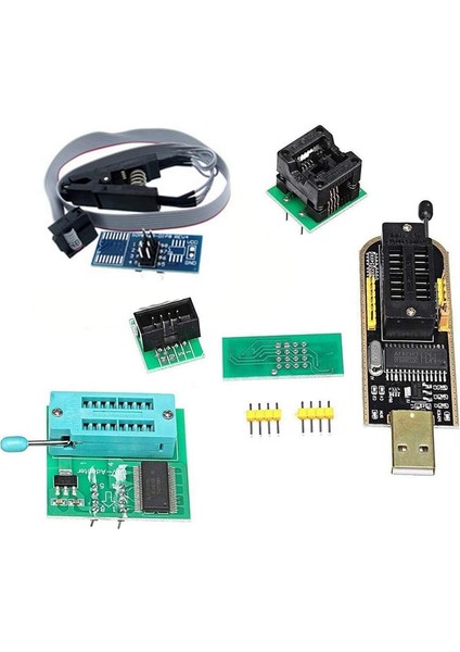 1 Takım CH341A 24 25 Serisi Eeprom Flash Bıos USB Programcı + Soıc8 Sop8 Test Klipsi + Spı Flash 1.8 V Adaptör + Sop8 Soıc8 Dıp8 (Yurt Dışından)