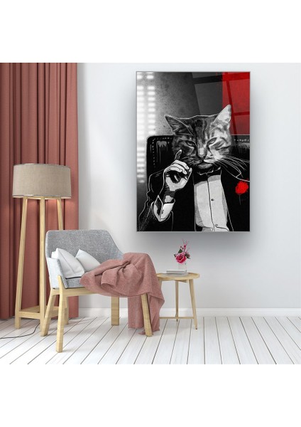 Kedi Adam Dikey Cam Tablo fırsatları