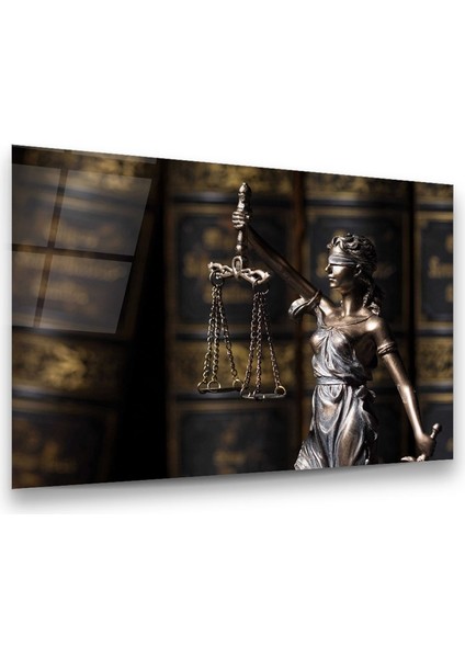 Themis Heykeli Yatay Cam Tablo