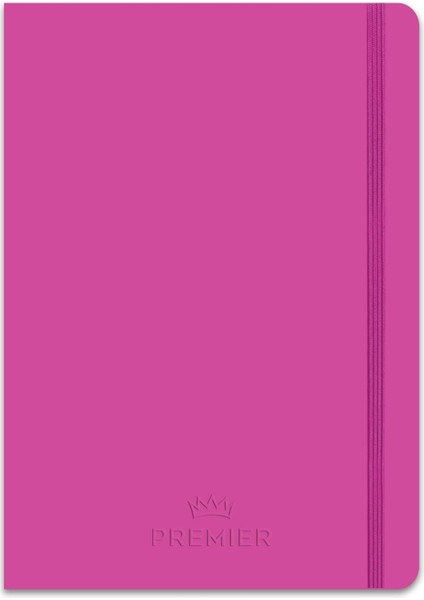 Çizgili Ciltli Premier Defter Fuşya 13 x 21