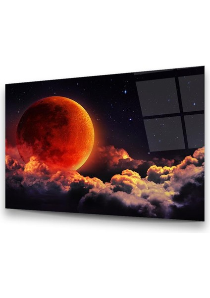 Ay Tutulması Yatay Cam Tablo modelleri