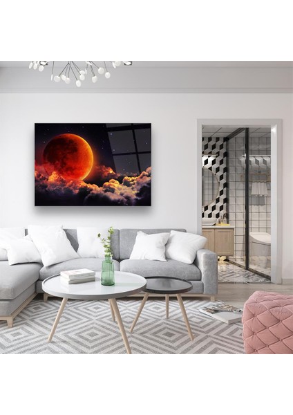 Ay Tutulması Yatay Cam Tablo fırsatları