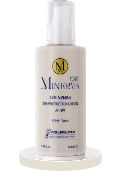 Minerva 108 Cosmetics Güneş Koruyucu Losyon SPF50+ - Leke Karşıtı