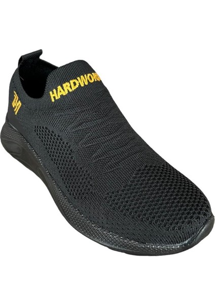 Kadın Triko Spor Ayakkabı SİYAH - SARI