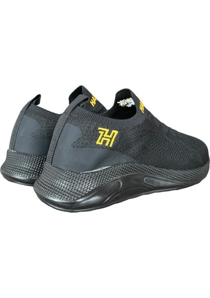 Kadın Triko Spor Ayakkabı SİYAH - SARI