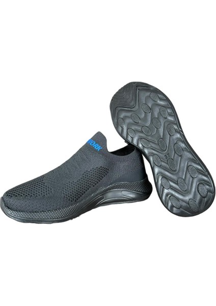 Kadın Triko Spor Ayakkabı SİYAH - MAVİ