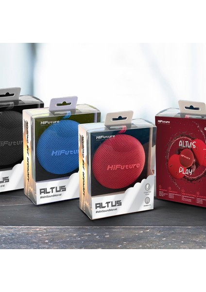 Altus Bluetooth 5.3 IPX4 Su Geçirmez 10W Çift Modlu TWS Taşınabilir Bluetooth Hoparlör Kırmızı