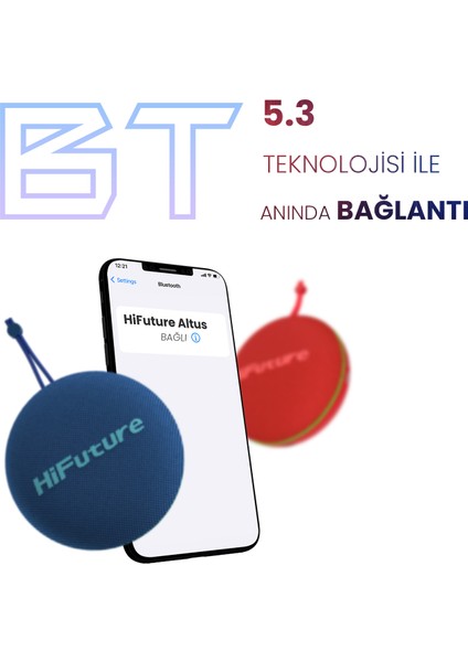 Altus Bluetooth 5.3 IPX4 Su Geçirmez 10W Çift Modlu TWS Taşınabilir Bluetooth Hoparlör Siyah