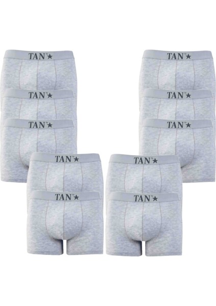 Tan Boxer,baksır 10 Lu Gri Ekonomik Paket Pamuklu,likralı,esnek Kumaş Oris Iç Giyim