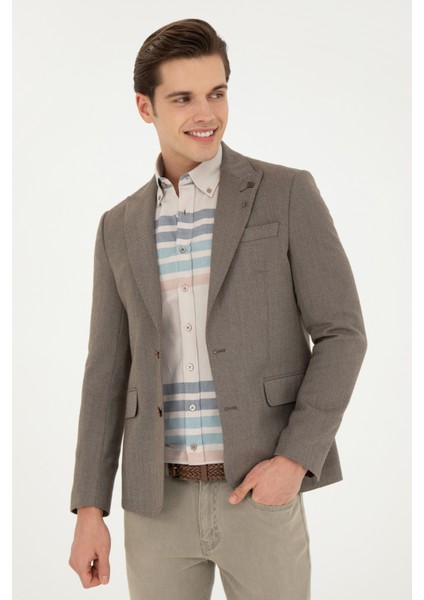 Erkek Kahverengi Ceket 50273341-VR029
