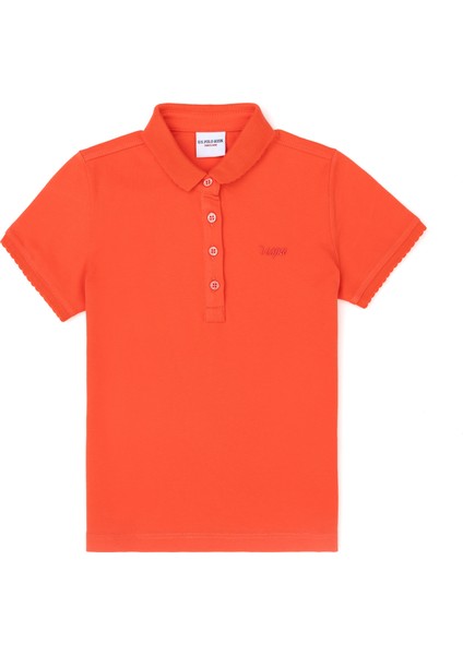 U.S. Polo Assn. Kız Çocuk Nar Çiçeği Tişört Basic 50288501-VR039