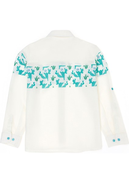 Erkek Çocuk Mint Gömlek Desenli 50264502-VR090 fiyatları