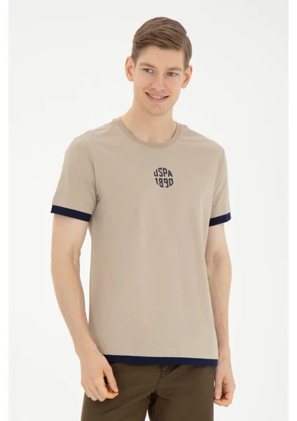 U.S. Polo Assn. Erkek Açık Haki T-Shirt 50287047-VR183