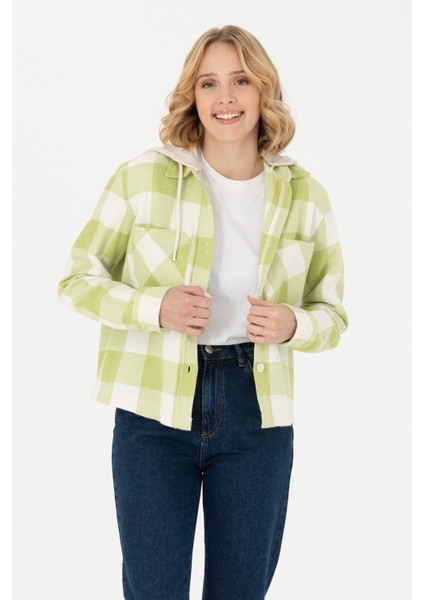 Kadın Fıstık Gömlek Desenli 50271448-VR087