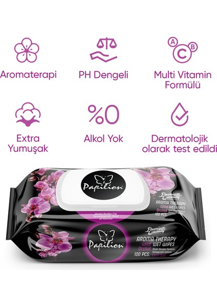 Premium Aroma Terapi Ekstra Soft Islak Havlu 100X6 - 600 Yaprak