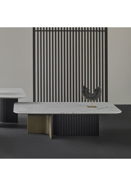 Nassau Küçük Orta Sehpa - Seramik Üst Tabla