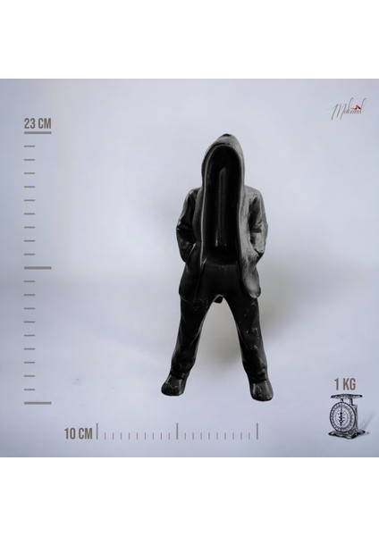 El yapımı hayalet heykeli – bronz renkli, benzersiz masa sanatı eseri - Mükemel Özgün Tasarım fiyatları