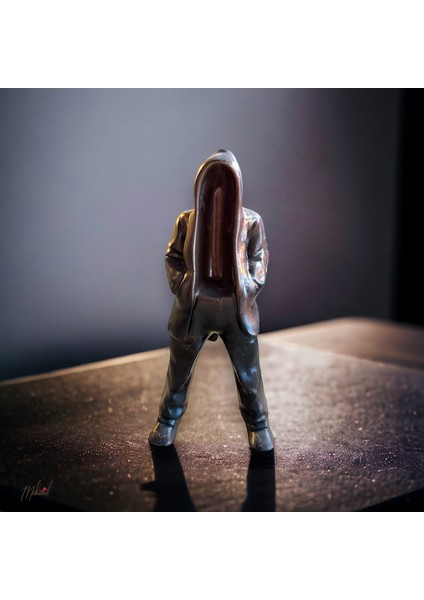 El yapımı hayalet heykeli – bronz renkli, benzersiz masa sanatı eseri - Mükemel Özgün Tasarım fırsatları