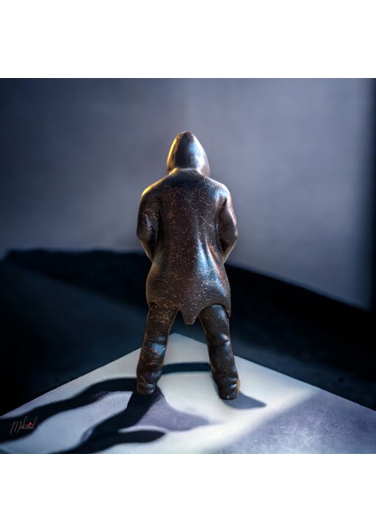 El yapımı hayalet heykeli – bronz renkli, benzersiz masa sanatı eseri - Mükemel Özgün Tasarım indirimleri
