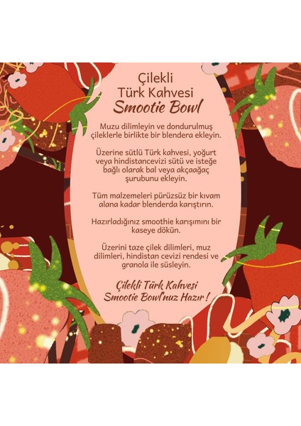 Çilekli Türk Kahvesi Çilek Aromalı Türk Kahvesi 200 gr