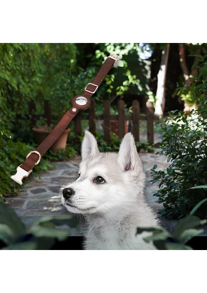 Gerçek Deriden El Yapımı Köpek Tasması 50 cm Antik Kahve