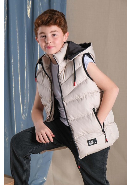 Erkek Çocuk Çıkarılabilir Kapüşonlu Şişme Yelek 2063Y