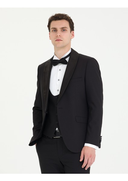 Erkek Siyah Ex. Slim Fit Smokin 50268914-VR046 fırsatları