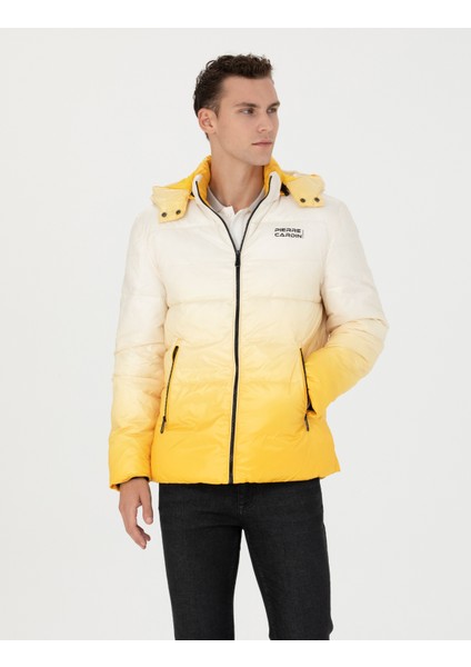 Erkek Sarı Kapüşonlu Spor Mont 50272840-VR044
