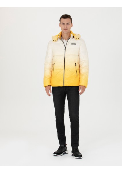 Erkek Sarı Kapüşonlu Spor Mont 50272840-VR044 fırsatları