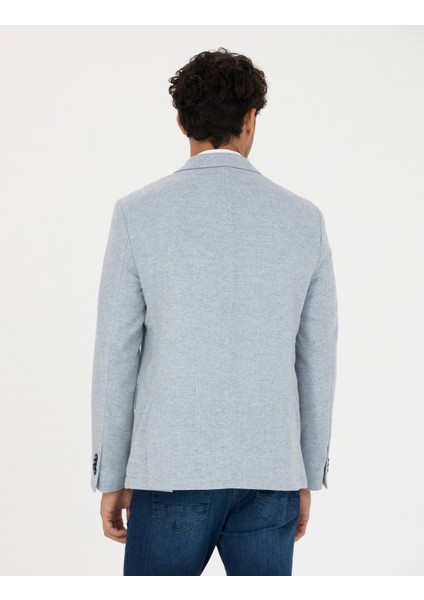 Erkek Açık Mavi Slim Fit Ceket 50273166-VR003 indirimleri