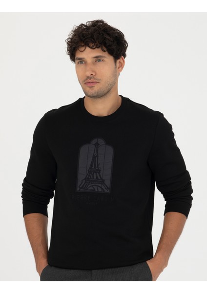 Pierre Cardin Erkek Siyah Regular Fit Sweatshirt 50277241-VR046