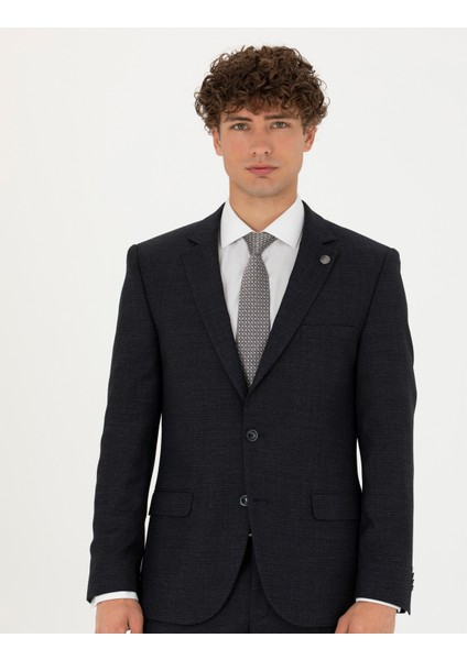 Erkek Lacivert Ex. Slim Fit Yün Karışımlı Takım Elbise 50273452-VR033 fırsatları