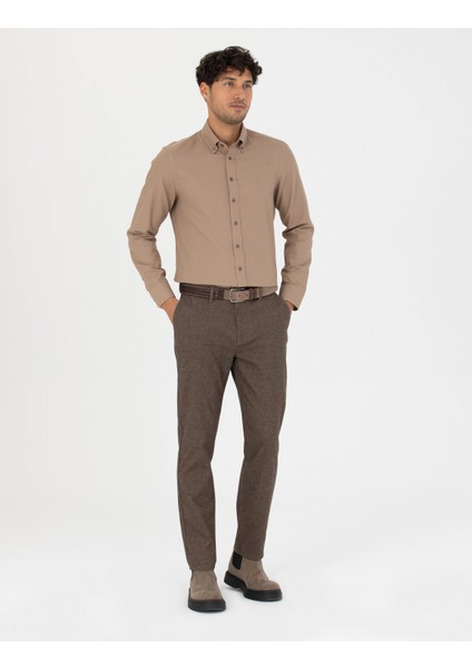 Erkek Vizon Slim Fit Kanvas Pantolon 50278460-VR052 modelleri