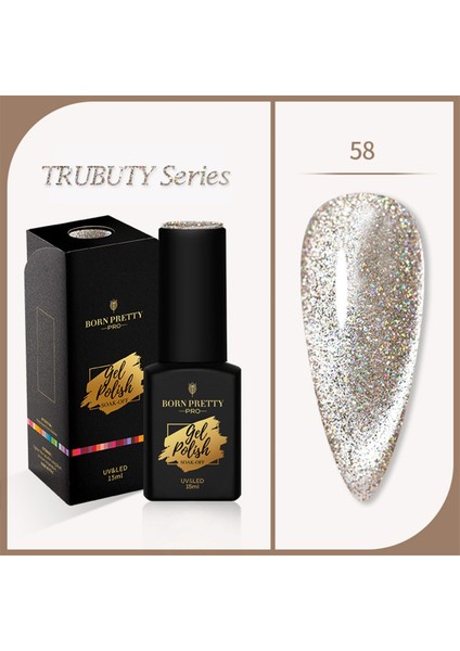 Born Pretty Trubuty Serisi Kalıcı oje 15 ml 58 (52184-58) Kedi gözü oje