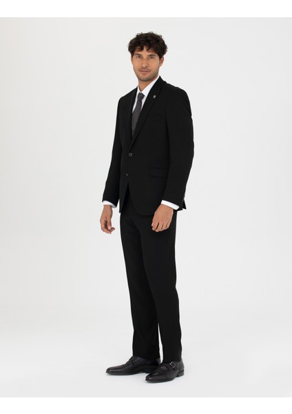 Erkek Siyah Slim Fit Takım Elbise 50278453-VR046 modelleri