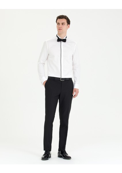 Erkek Beyaz Slim Fit Smokin Gömlek 50268195-VR013 fırsatları