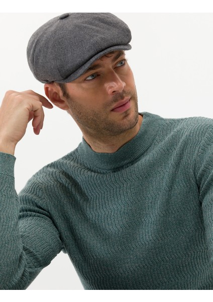 Erkek Yeşil Slim Fit Bisiklet Yaka Triko Kazak 50260296-VR054 fiyatları