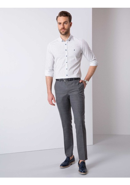 Erkek Lacivert Slim Fit Gömlek 50211185-VR033 modelleri