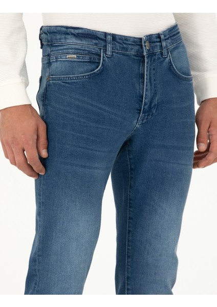 Erkek Mavi Slim Fit Jean Pantolon 50278196-VR036 indirimleri